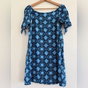 Escapada living Navy blue Floral casual sweet women Mini Dress size S